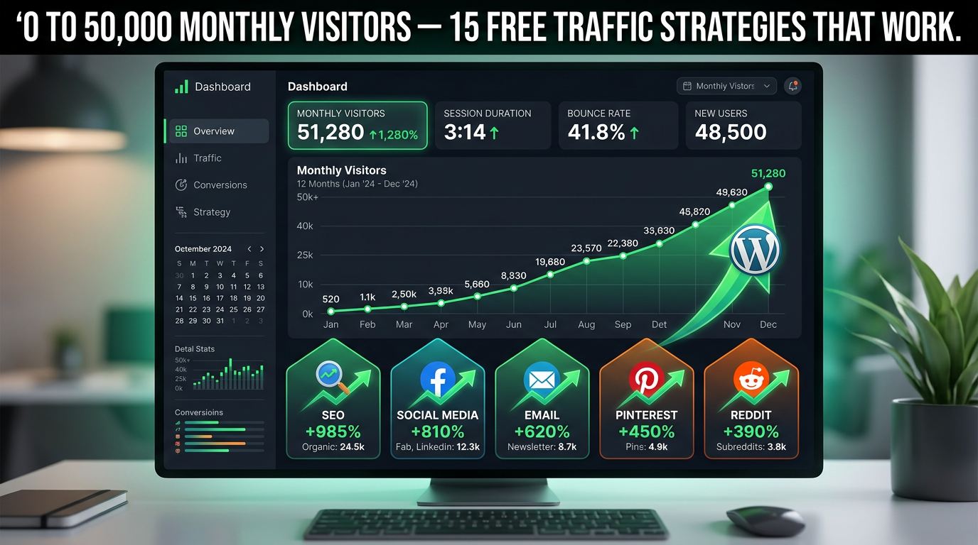 15 Free Ways to Boost Website Traffic Fast- TechMkit